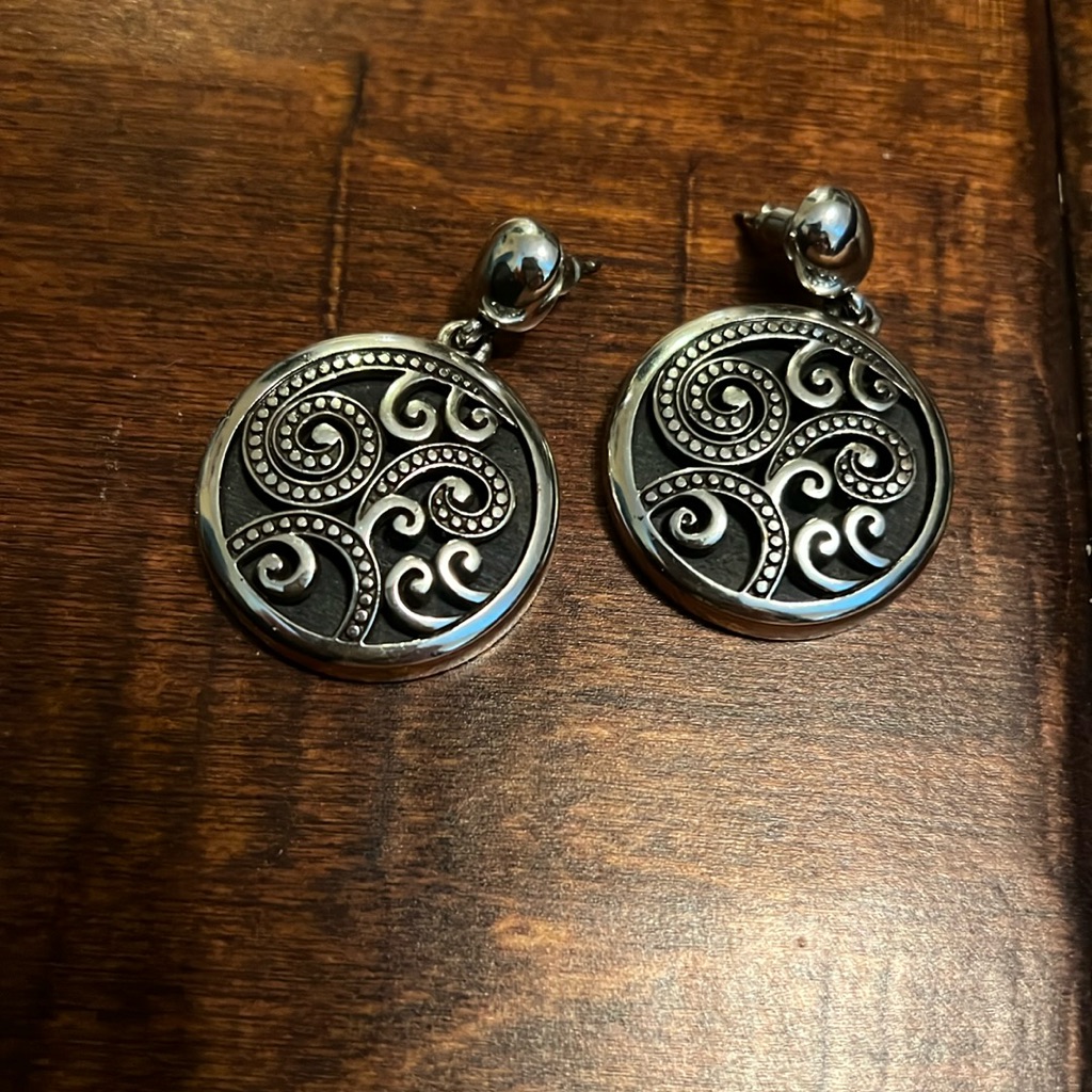 Brighton Brand Silver Love Earrings